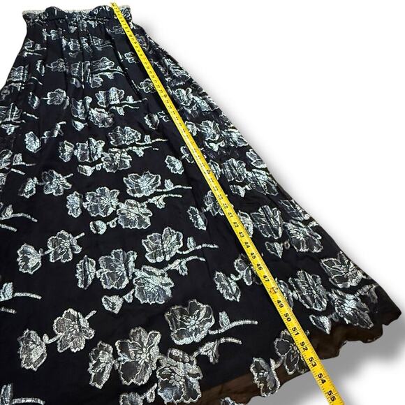 VTG Nightline Strapless Empire Waist Formal Dress Ethereal Beaded Silk Gown SZ 6 - Picture 9 of 16